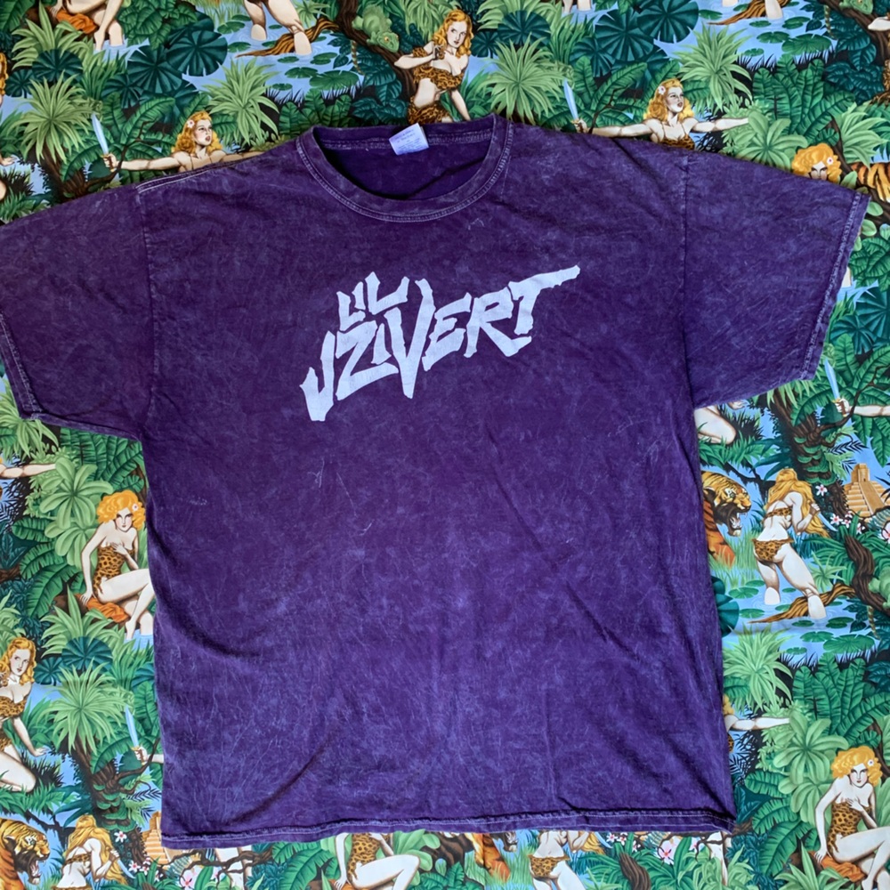 Lil Uzi Vert Rap Tee Acid Wash Purple T-Shirt